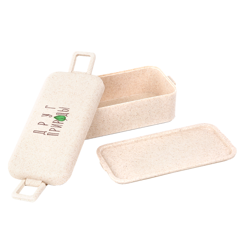 Сувенирная продукция Ланчбокс (контейнер для еды) Bricker из пшеничного волокна, бежевый Заказать