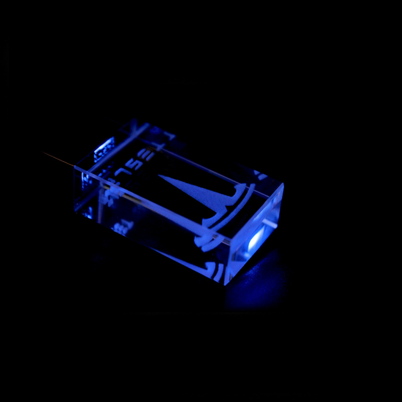 Сувенирная продукция Флешка Moon 16 Гб, синяя подсветка Заказать