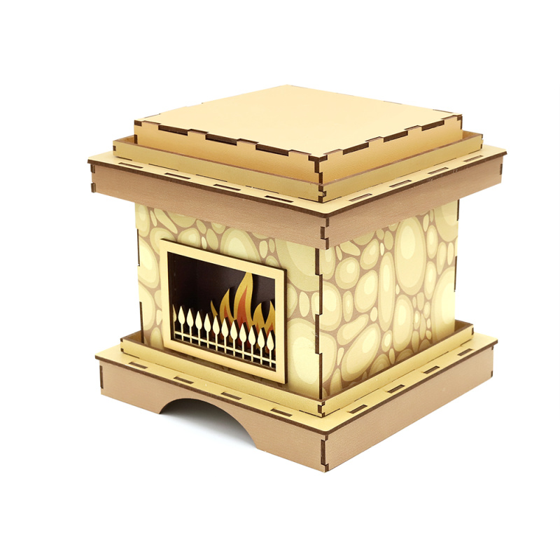 Сувенирная продукция Камин малый-упаковка новогодняя из дерева Заказать