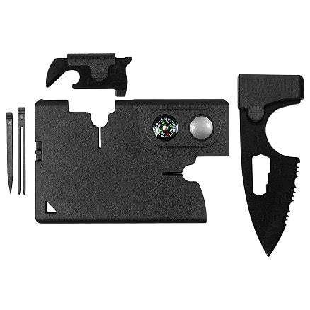 Сувенирная продукция Карточка Tools leeds, 9 функций, инструменты из нержавеющей стали, корпус из полупрозрачного черного пластика Заказать