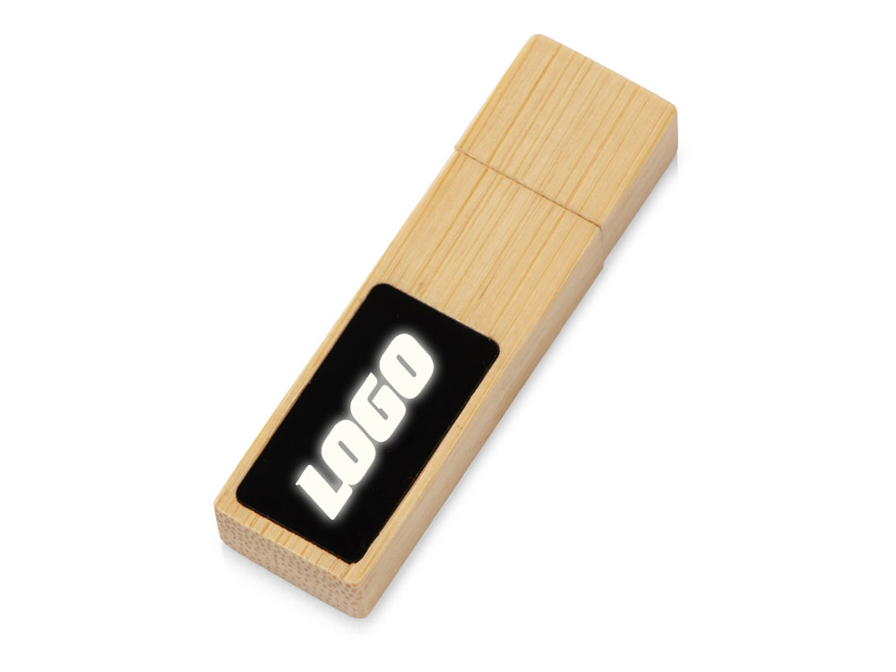 Сувенирная продукция USB 2.0- флешка на 32 Гб c подсветкой логотипа «Bamboo LED» Заказать