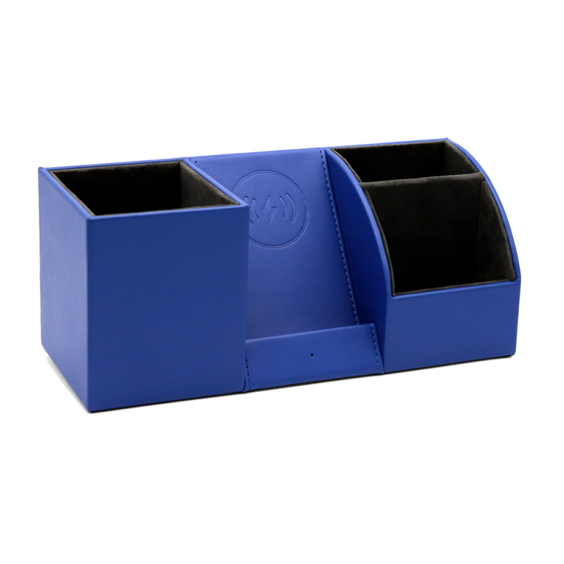 Сувенирная продукция Настольный органайзер Boss c беспроводной зарядкой, синий Заказать