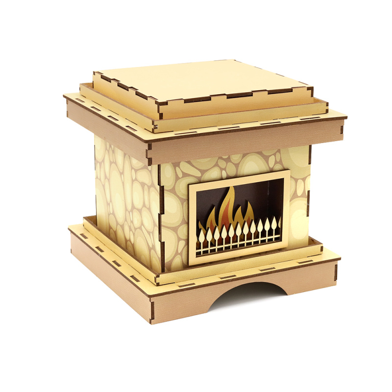 Сувенирная продукция Камин малый-упаковка новогодняя из дерева Заказать