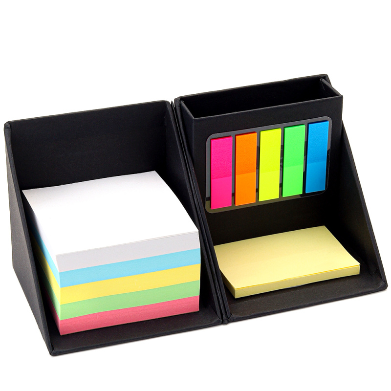 Сувенирная продукция Настольный органайзер с бумажными стикерами Nivora, черный Заказать