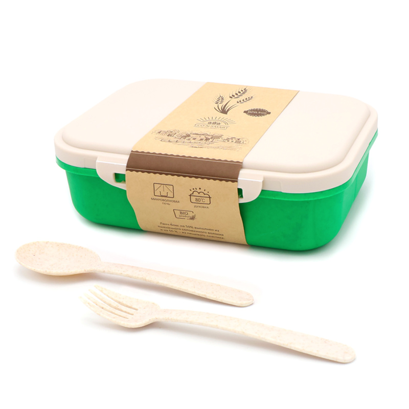 Сувенирная продукция Ланчбокс (контейнер для еды) Ulf из пшеничного волокна, зелёный Заказать