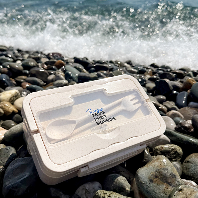 Сувенирная продукция Ланчбокс (контейнер для еды) Hapler из пшеничного волокна, бежевый Заказать