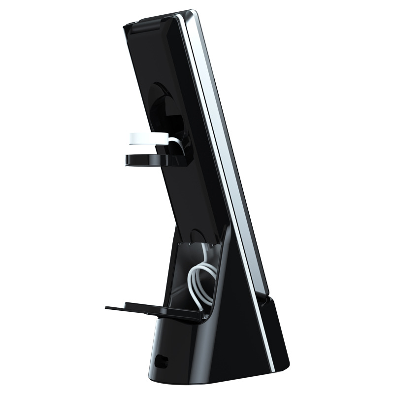 Сувенирная продукция Настольная лампа с беспроводными зарядками, часами и будильником Zeus Заказать