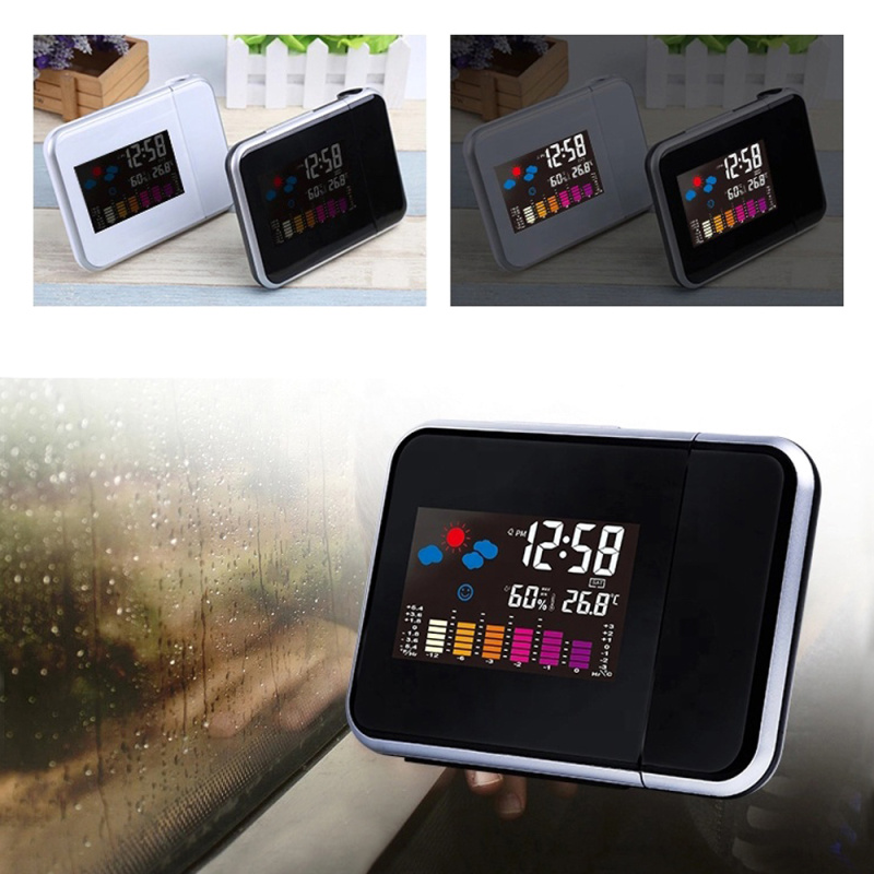 Сувенирная продукция Часы-метеостанция Jettix с проективным циферблатом, черные Заказать