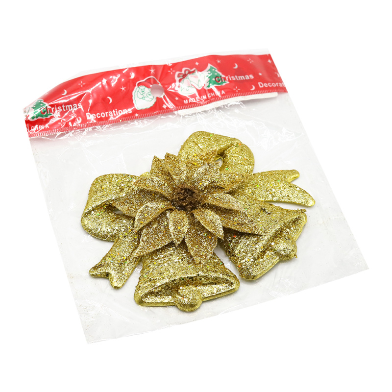 Сувенирная продукция Пластиковое украшение - колокольчики золотистые Заказать