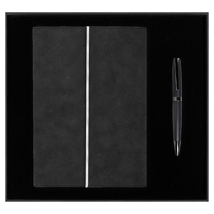 Сувенирная продукция Набор подарочный Solution Prestige Duo, (Ежедневник в суперобложке Country Galaxy Nuba A5+, Ручка шариковая матовая Prime), синий Заказать