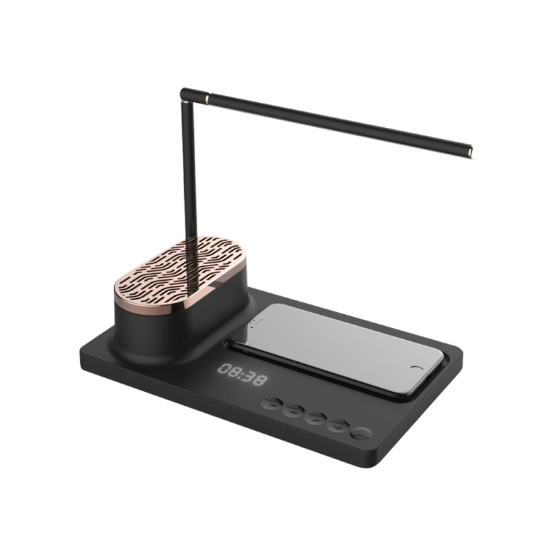 Сувенирная продукция Интерьерная лампа c колонкой, беспроводной зарядкой и дисплеем Volando Заказать