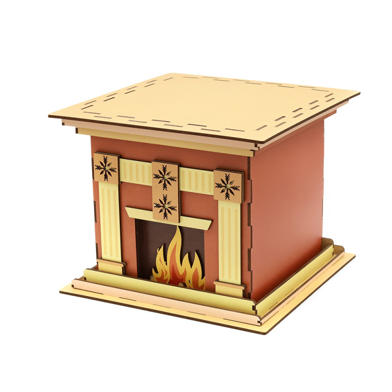 Сувенирная продукция Камин большой-упаковка новогодняя из дерева Заказать