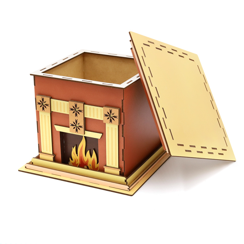 Сувенирная продукция Камин большой-упаковка новогодняя из дерева Заказать