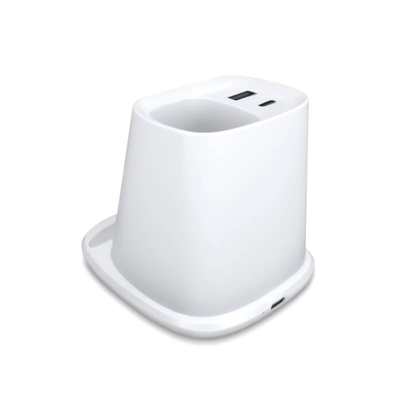 Сувенирная продукция Настольный органайзер Limerick c беспроводной зарядкой и вентилятором Заказать