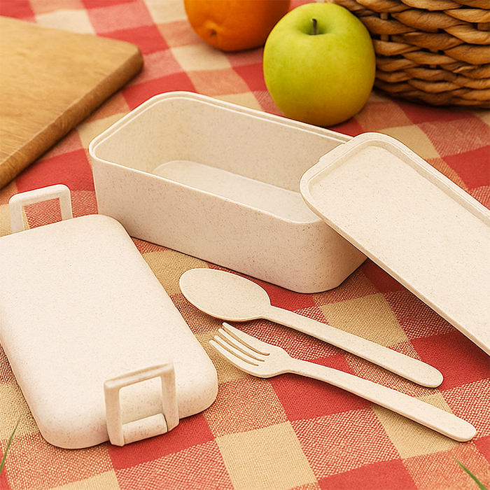 Сувенирная продукция Ланчбокс (контейнер для еды) Bricker из пшеничного волокна, бежевый Заказать