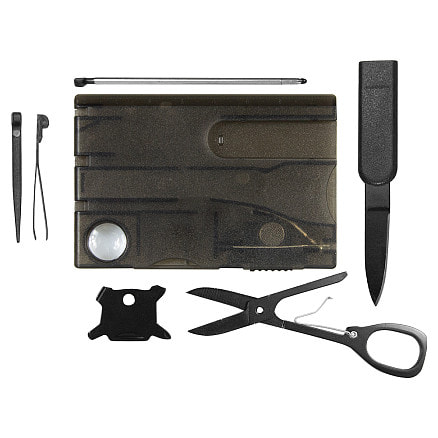 Сувенирная продукция Карточка Tools Nailcare 10 функций, инструменты из нержавеющей стали, корпус из полупрозрачного черного пластика Заказать