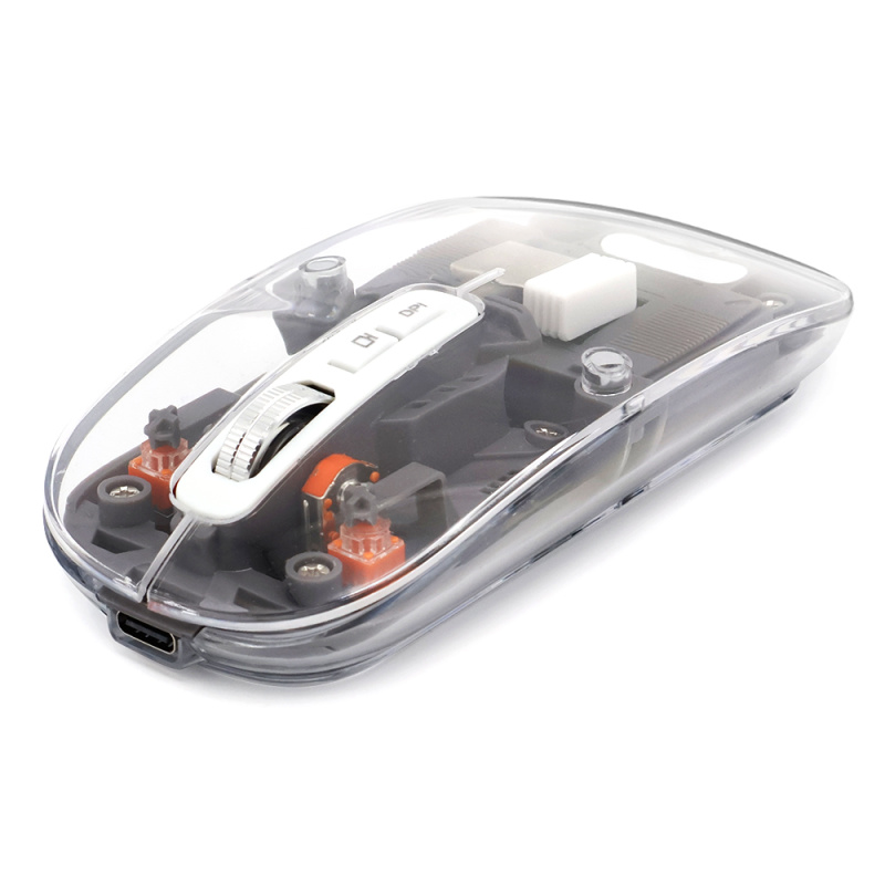 Сувенирная продукция Мышь компьютерная беспроводная прозрачная Crystal, черная Заказать