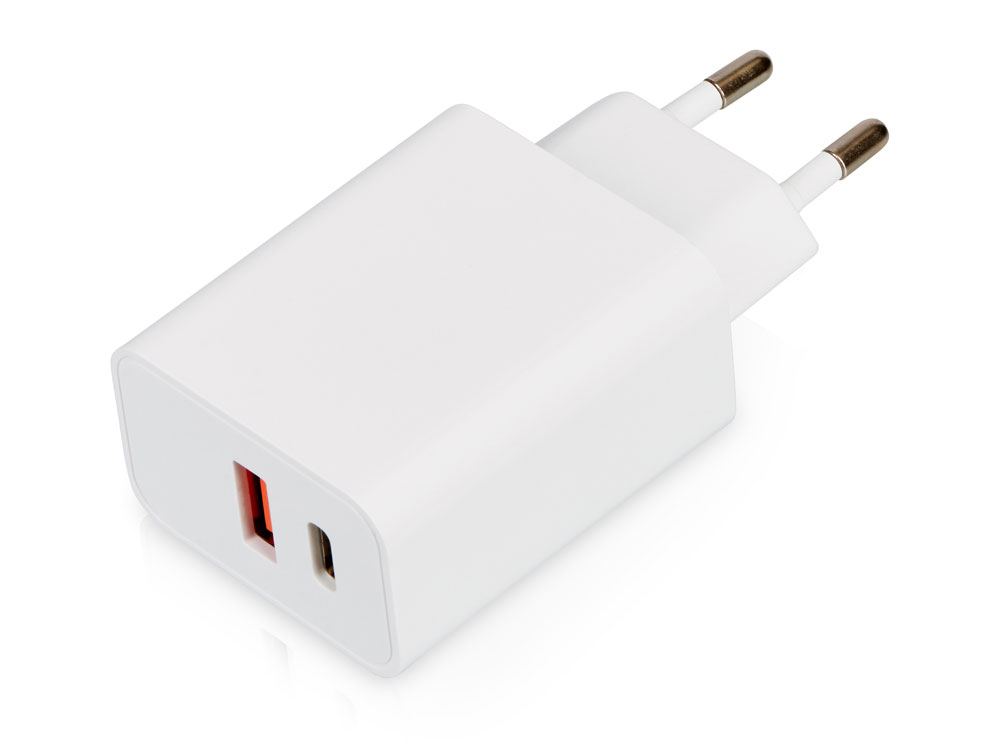 Сувенирная продукция Сетевое зарядное устройство c выходами USB-A и USB-C «Recharger», 10 Вт Заказать