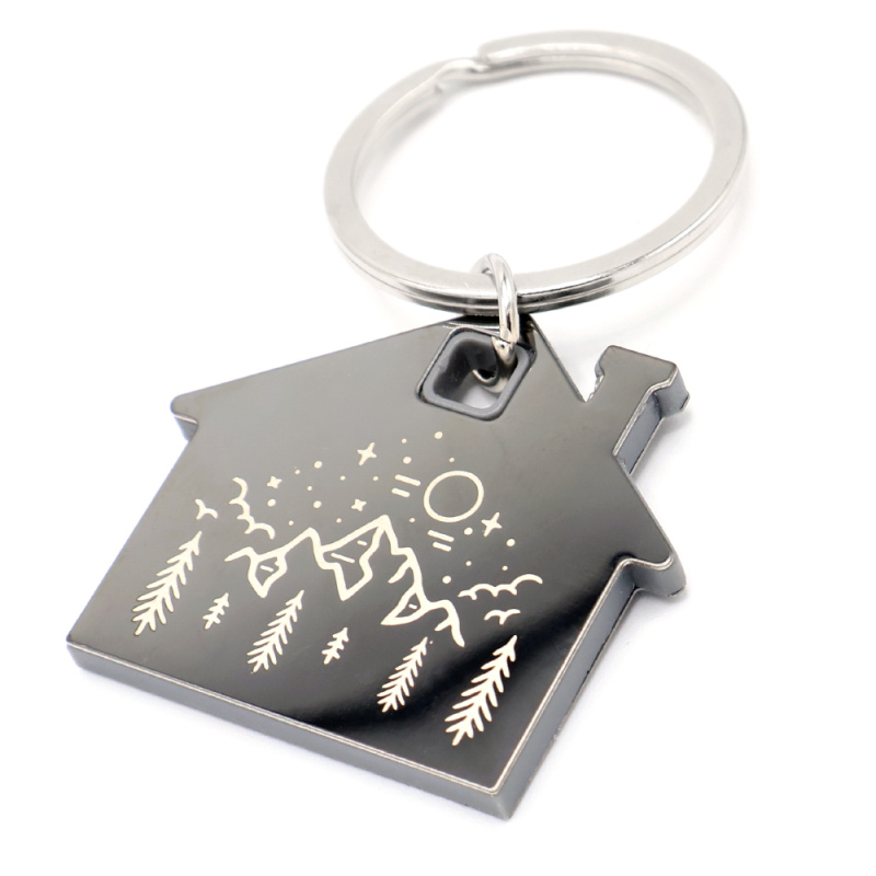 Сувенирная продукция Брелок Дом, металлический, черный Заказать