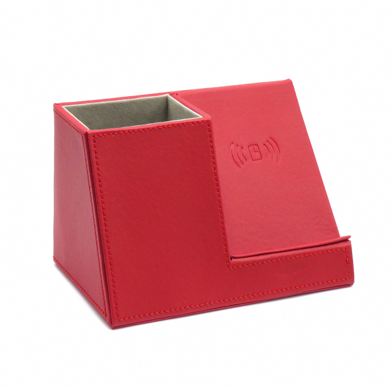 Сувенирная продукция Настольный органайзер Ron c беспроводной зарядкой, красный Заказать