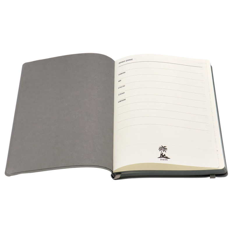 Сувенирная продукция Ежедневник A5 недатированный Dante в мягком переплёте софт-тач, серый Заказать