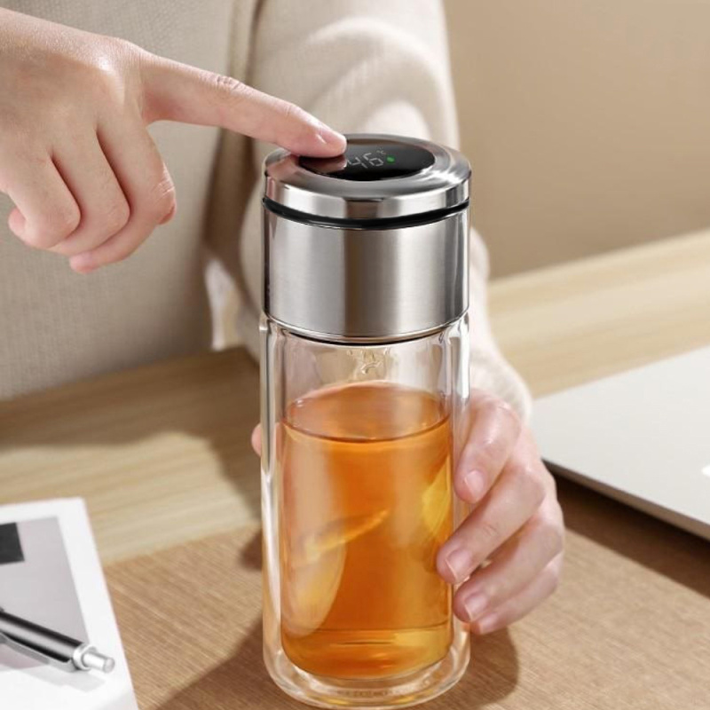 Сувенирная продукция Термос стеклянный для чая Sabi  cо светодиодным дисплеем Заказать