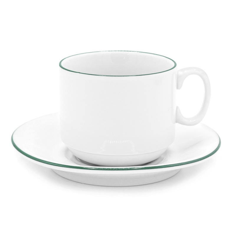 Сувенирная продукция Чайная пара фарфоровая  220см³ экспресс Палитра, зеленый, в коробке Заказать