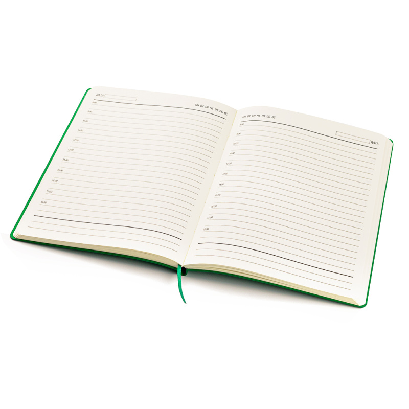 Сувенирная продукция Ежедневник A5 недатированный Esmeralda в мягком переплёте, зелёный с серебристым Заказать