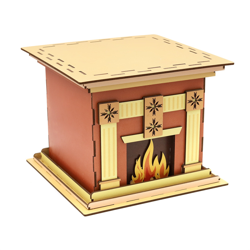 Сувенирная продукция Камин большой-упаковка новогодняя из дерева Заказать