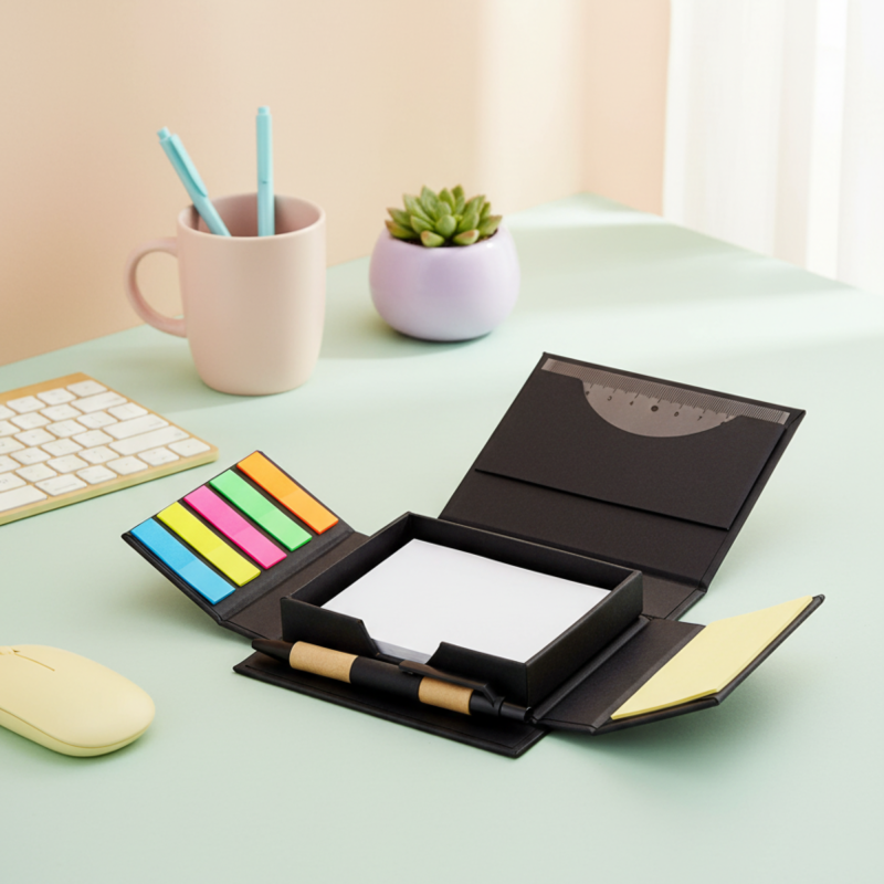 Сувенирная продукция Набор для записей со стикерами Notora, черный Заказать