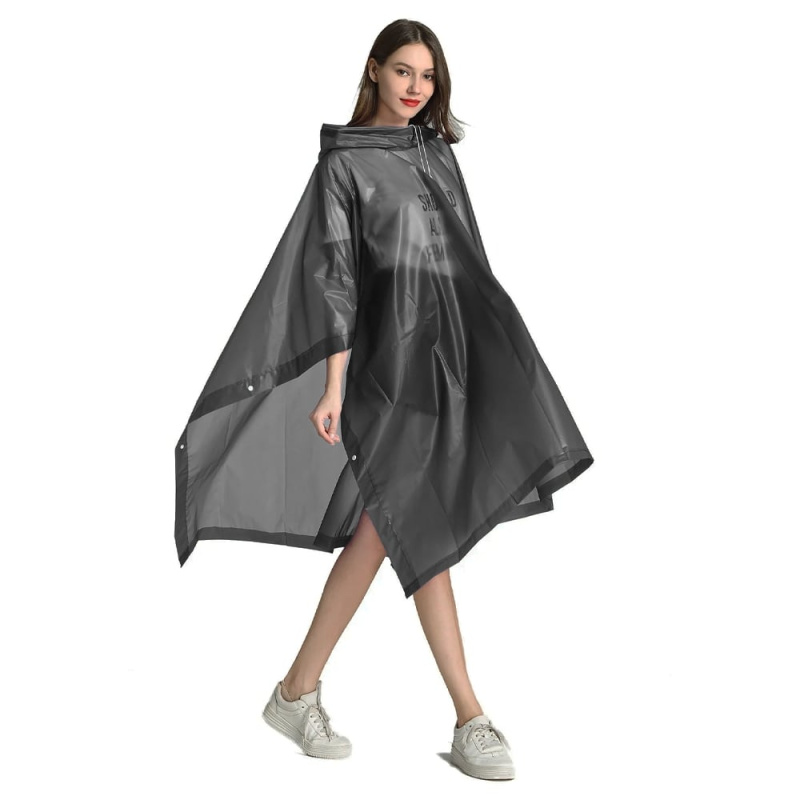 Сувенирная продукция Дождевик-пончо Budget, чёрный Заказать