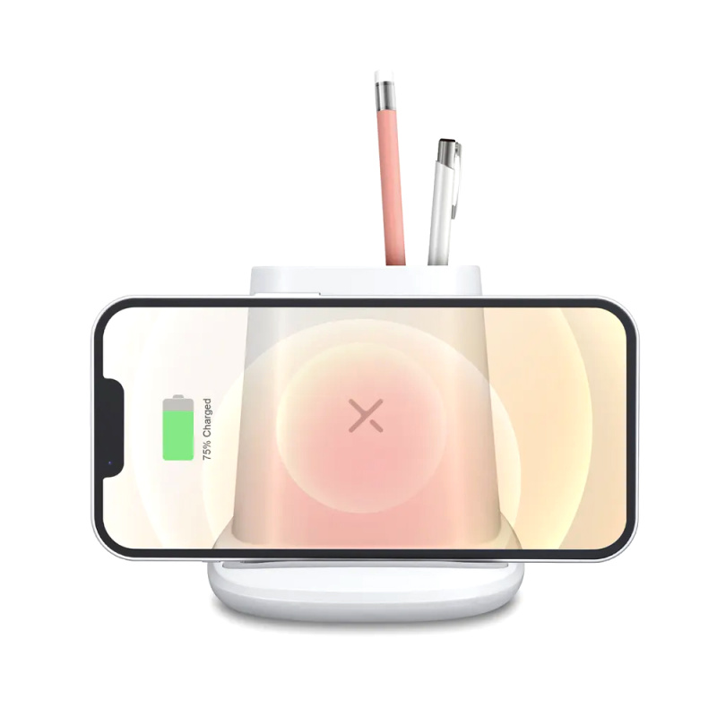 Сувенирная продукция Настольный органайзер Limerick c беспроводной зарядкой и вентилятором Заказать