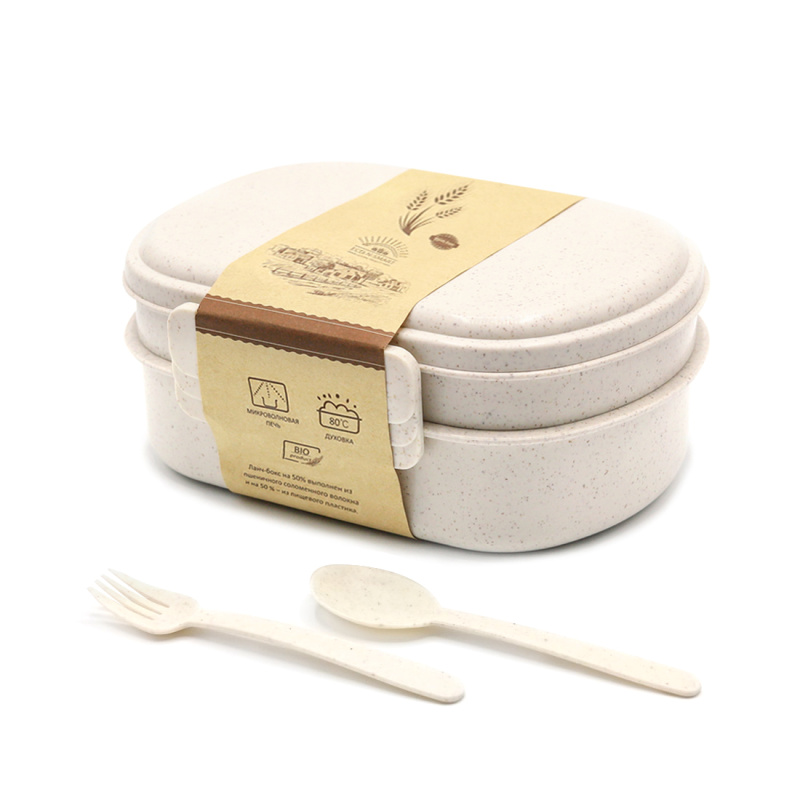 Сувенирная продукция Ланчбокс (контейнер для еды) Terens из пшеничного волокна, бежевый Заказать