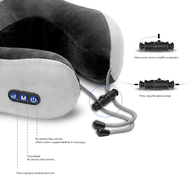 Сувенирная продукция Массажная подушка Zen, черный Заказать