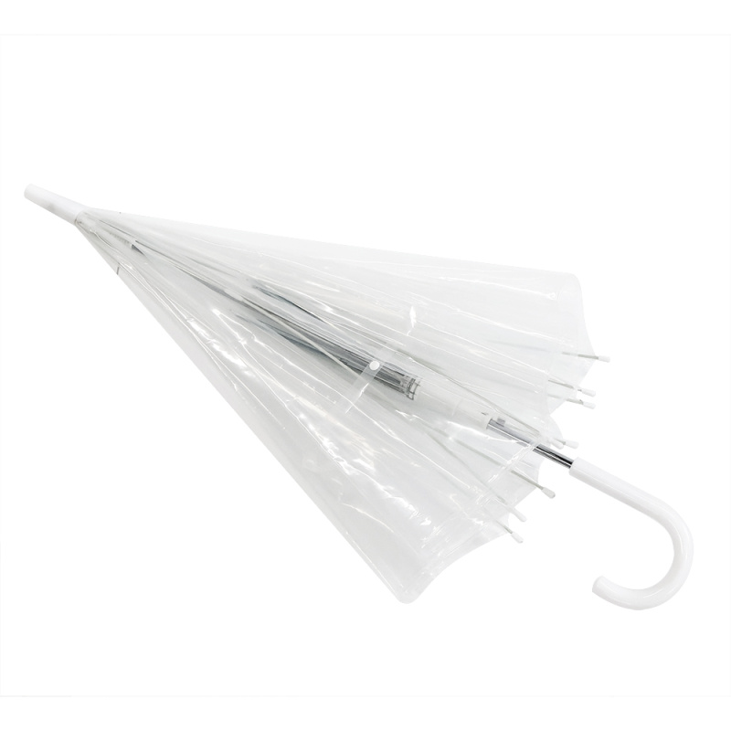 Сувенирная продукция Зонт-трость Klar с прозрачным куполом, белый Заказать