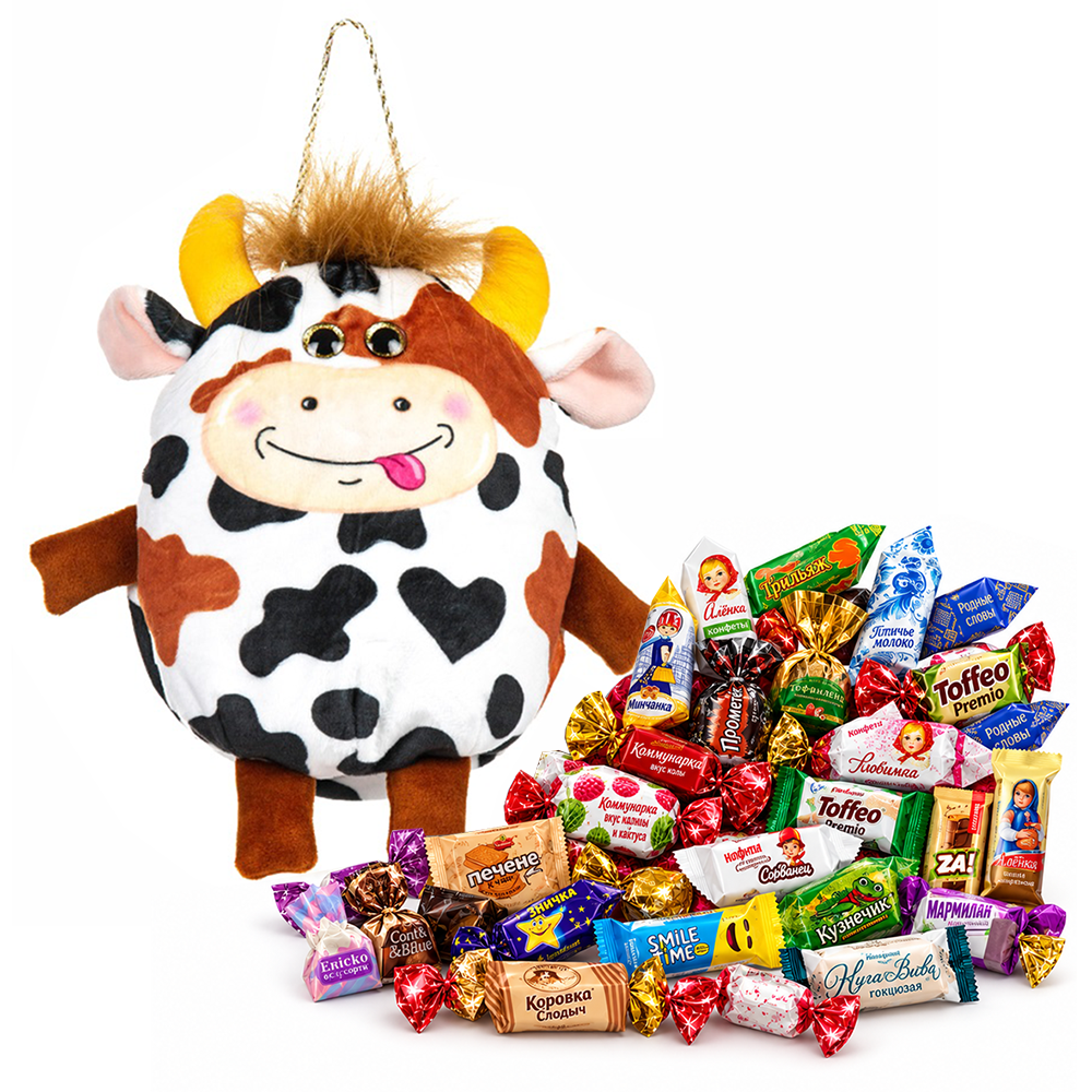 Сувенирная продукция №12 МЯГКАЯ ИГРУШКА БЫЧОК ИВАШКА 700 грамм новогодний подарок премиальный Заказать