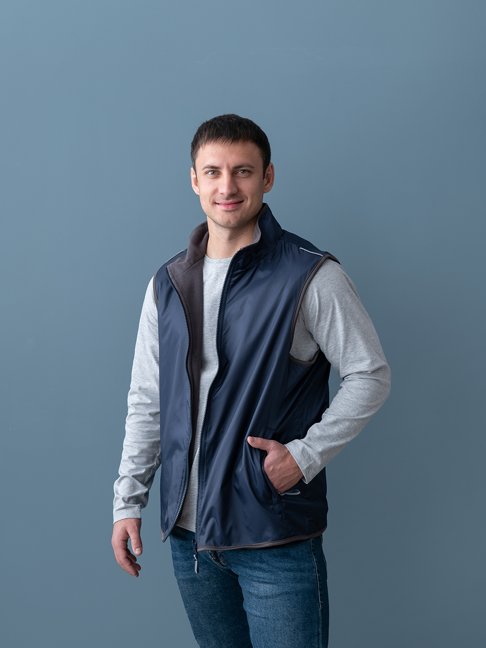 Сувенирная продукция Жилет мужской STAN таффета 210T, 65, 24N Заказать