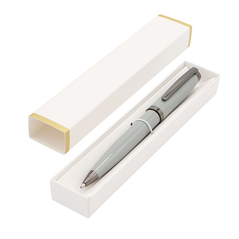 Сувенирная продукция Ручка Betty в коробке Cradle белой с позолотой, серая Заказать